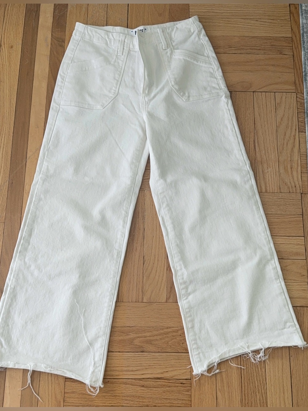 PAIGE White Wide-Leg Women's Jeans - Size 28